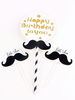 Décorations de fête danniversaire de gâteau de moustache Déguisements Halloween