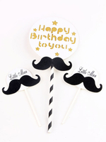 Décorations de fête danniversaire de gâteau de moustache Déguisements Halloween