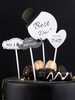 Décorations de fête danniversaire de père hommes hommes Cake Toppers Déguisements Halloween