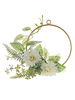 Décorations De Mariage Fleurs blanches Décors De Cercle En Métal Doré