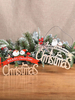 Décorations De Noël Pendentifs En Bois Créatifs Couleur Lettre Fenêtre Scène Disposition Déguisement
