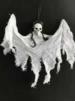 Décorations effrayantes dHalloween Décorations murales en fibre de polyester crâne blanc