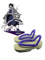 Demon Slayer Kimetsu No Yaiba Iguro Obanai Sabots Et Chaussettes Anime Cosplay Chaussures Déguisements Halloween