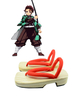 Demon Slayer Kimetsu No Yaiba Kamado Tanjirou Sabots Et Chaussettes Anime Cosplay Accessoires Déguisements Halloween