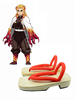 Demon Slayer: Kimetsu No Yaiba Rengoku Kyoujurou Sabots Et Chaussettes Anime Cosplay Accessoires Déguisements Halloween