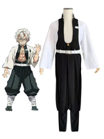 Demon Slayer KIMETSU No Yaiba Sanemi Shinazugawa Wind Hashira Costume Cosplay Set