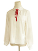 Dentelle blanche en coton Lolita Blouse pour femmes Déguisements Halloween