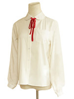 Dentelle blanche en coton Lolita Blouse pour femmes Déguisements Halloween