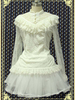 Dentelle blanche Lolita Blouse manches longues Déguisements Halloween