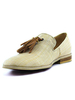 Derbies 2021 De toile chaussures Beige Tassel Square Toe chaussures occasionnelles
