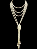 Des années 1920 Great Gatsby accessoire Flapper robe accessoires blanc perle nouée collier en couches Déguisements Halloween