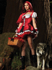 Déguisement Carnaval - Costume de Cosplay de petit rouge en polyester Cadeau Noël Déguisements Halloween