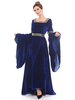 Déguisement Carnaval - Robe Victoria Costume Déguisements Halloween Femmes Robe Gothique Manches Longues Robes Rétro