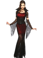Déguisement Carnaval -Costume Gothique Vampire Costume pour femme Carnaval Déguisements Halloween