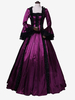 Déguisement Médiéval Rétro Violets Dentelle Polyester Robe Tunique Rétro Femme Marie Antoinette Costume Mascarade Robe De Bal