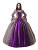 Déguisement Robe De Soirée Médiéval Princesse Robes Raisin Costumes Rétro Epoque Victorienne Style Satin Mat Déguisements Halloween Robe À Volants À Lacets Femmes Vêtements Vintage