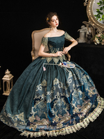 Déguisement Robe De Soirée Médiéval Princesse Robes Robe Vintage Costume Rétro Robe Marie-Antoinette
