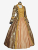 Déguisement Vintage Robe Noire Gothique Rétro Soirée costumes Marie-Antoinette Imprimé