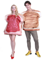 Déguisements de couples Sandwich dDéguisements Halloween Costume de Mardi Gras blanc adulte