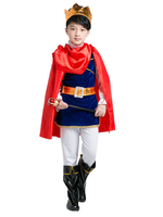 Déguisements Halloween Costume Enfant 2021 Garçon Rouge Prince Costume Ensemble en 7 Pièces Déguisements Halloween