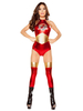 Déguisements Halloween Costume Rouge Supergirl Jambière Plus Chaud Jumpsuit En Cuir Synthétique Femmes Mardi Gras Ensemble Vacances Costumes