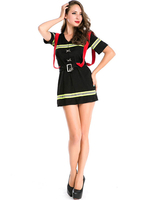 Déguisements Halloween Costumes De Pompier Femmes Robe Ensemble Costumes De Vacances