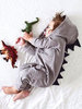 Déguisements Halloween Dinosaur Costume Carnaval Carnaval Toddlers à capuchon gris enfants combinaisons