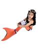 Déguisements Halloween Mermaid Costume enfants Orange Fishtail maillots de bain 2 pièces