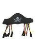 Déguisements Halloween noir imprimé chapeau de Pirate pour hommes avec frange Déguisements Halloween