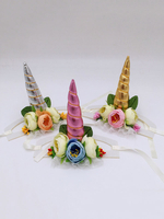 Déguisements Halloween Unicorn Costume Accessoires Fleurs Enfants Casques
