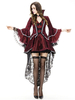 Déguisements Halloween Vampire robe sorcière gothique rouge sombre Costume Cosplay Déguisements Halloween