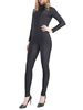 Déguisements Halloween Zentai Combinaison Zipper Noir Femmes Lycra Spandex Catsuit