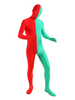 Déguisements Halloween Zentai Costumes Lycra Spandex Deux Tone Costumes Corps Complets