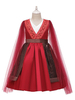Disney Mulan 2021 Hua Mulan cosplay costume robe rouge pour les enfants Déguisements Halloween
