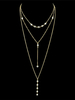 Délicat collier métallique mode avec strass