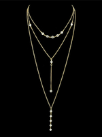 Délicat collier métallique mode avec strass