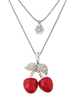 Délicat collier métallique mode avec strass rhinestone