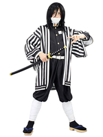 Démon Slayer: Kimetsu No Yaiba Iguro Obanai Kimono Seulement Anime Cosplay Costume Déguisements Halloween