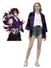 Démon Slayer: Kimetsu No Yaiba Kokushibou Tsugikuni Michikatsu Kimono Seulement Anime Cosplay Costume Déguisements Halloween