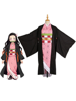 Démon Slayer Kimetsu No Yaiba Nezuko Kamado Ensemble&Accessoires Cosplay Costume Déguisements Halloween