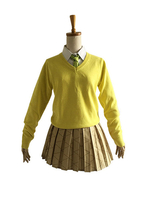 Démon Slayer Kimetsu No Yaiba Zenitsu Agatsuma JK filles uniforme scolaire Cosplay Costume ensemble