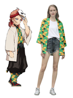 Démon Slayer: Kimetsu Pas Yaiba Sabito Kimono Seulement Anime Cosplay Costume Déguisements Halloween
