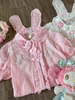 Douce Lolita Blouses Rose Manches Longues Dentelle Lolita Top Chemisier Lolita