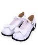 Douce Lolita Chaussures Bout Rond Talon Plat Mary Jane Lolita Chaussures Avec Nœud Déguisements Halloween