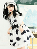 Douce Lolita Jsk Robe blanche Tea Party Imprimé Vache Motif Lolita Robe