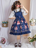 Douce Lolita JSK Robe Bleu Fraise Dessert Avec Noeuds Lolita Robe Jupes Déguisements Halloween