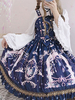 Douce Lolita JSK Robe Blue Jupes Lolita Robe Chasuble avec imprimé voeu romantique Déguisements Halloween