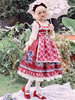 Douce Lolita JSK Robe Conte de Fée Infanta Imprimé Fleur à Volant Lolita Pull Jupes