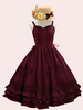 Douce Lolita JSK Robe Lacet Ruffle Cotton Lolita Robe Chasuble Jupes Déguisements Halloween