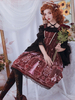 Douce Lolita JSK Robe Neverland Bordeaux Sans Manches Volants Jupes Lolita Robe Chasuble